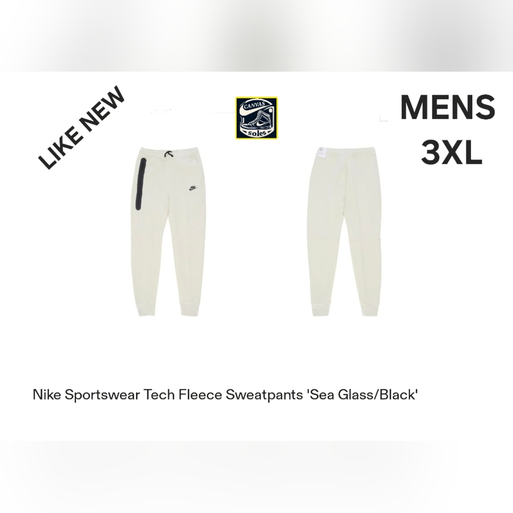 [M-3XL] Nike Sportswear Tech Fleece Sweatpants 'Sea Glass/Black'